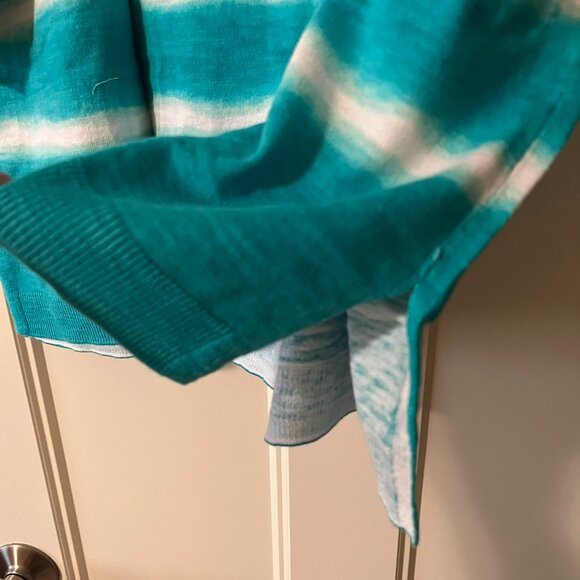 Talbots NWT Stripe V-Neck 3/4 Sleeve Cotton Blend Sweater Size 1X - Picture 4 of 4